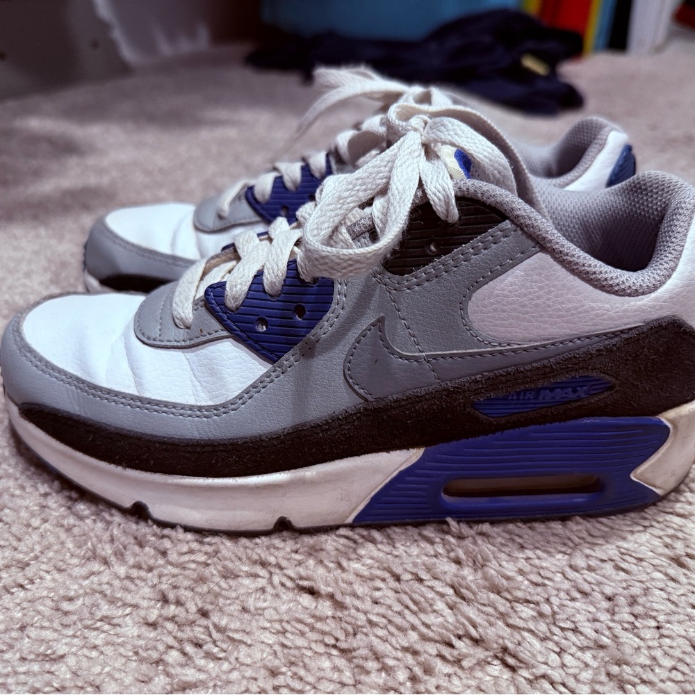 Nike Kids Sneakers - White, Gray, and Blue